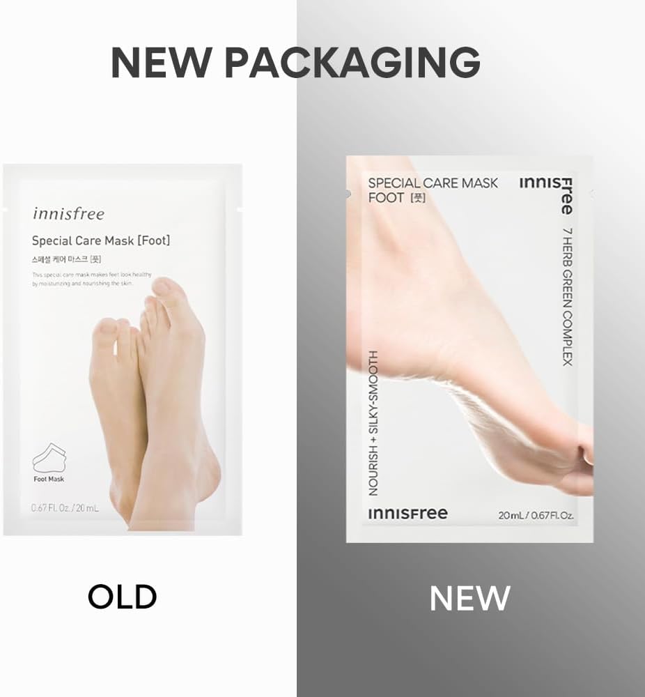 Innisfree Foot Mask with Hydrating Botanical Extracts - 7 Natural Herbal Extracts - Image 2