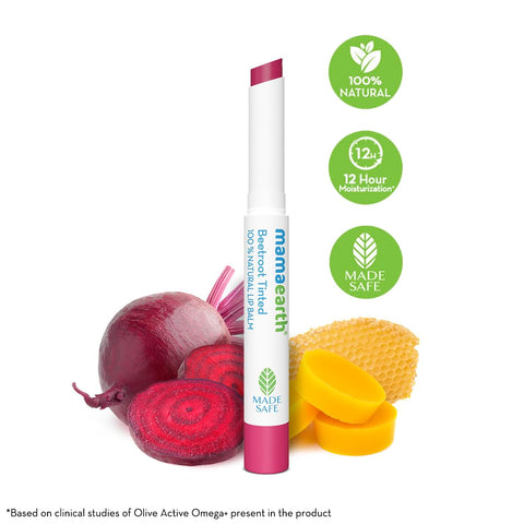 Mamaearth Beetroot Tinted 100% Natural Lip Balm Natural Pink Tint 2g