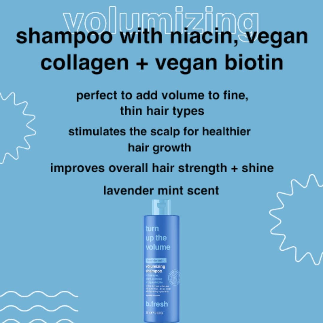 Bfresh Volumizing Shampoo with Niacin & Vegan Biotin - 355ml - Image 3