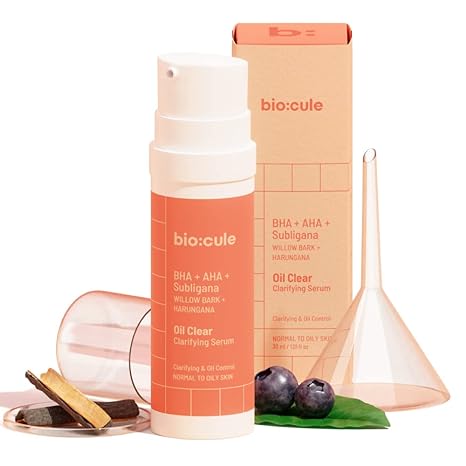 Biocule Oil Clear Clarifying Serum for Oil Control, Pore Tightening & Even Skin, Face Serum for Oily Skin