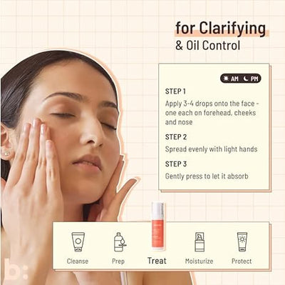 Biocule Oil Clear Clarifying Serum with Oil Control & Pore Tightening - Face Serum for Oily Skin - Image 5