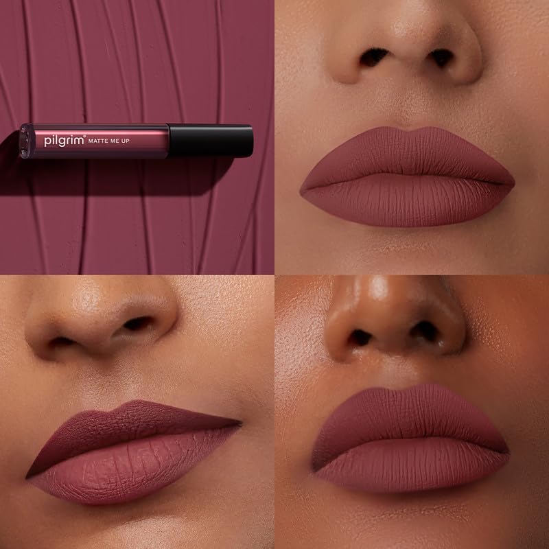 Pilgrim Liquid Matte Lipstick - Flirty Rose, Colour Cosmetics for Women - Image 3