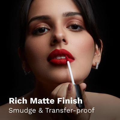 Pilgrim Liquid Matte Lipstick with Hyaluronic Acid & Spanish Squalane - The Red Stiletto, 3g - Image 4