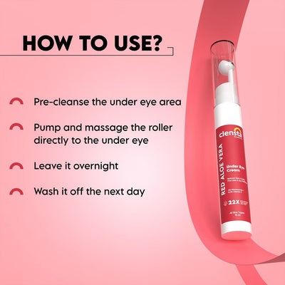 Clensta Red Aloe Vera Under Eye Cream - Face Treatment, 15g - Image 5