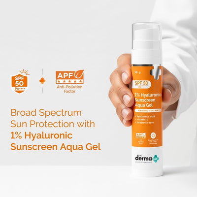 The Derma Co Hyaluronic Aqua Gel Sunscreen SPF 50 PA++++ - 50g - Image 5
