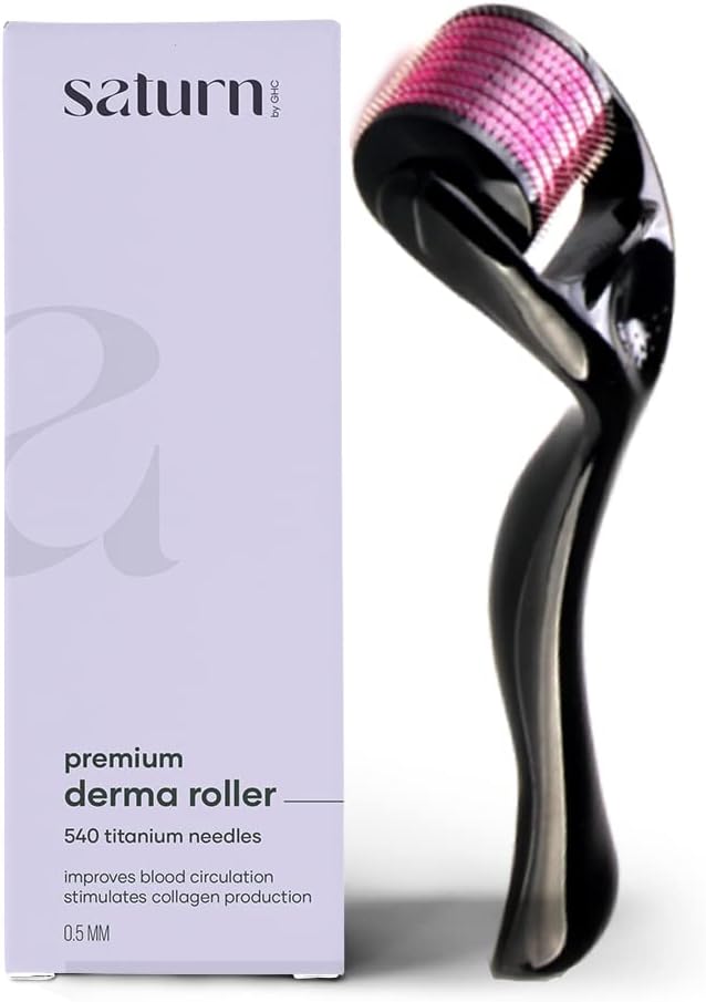 GHC Saturn Premium Derma Roller - 540 Titanium Needles, 0.5mm