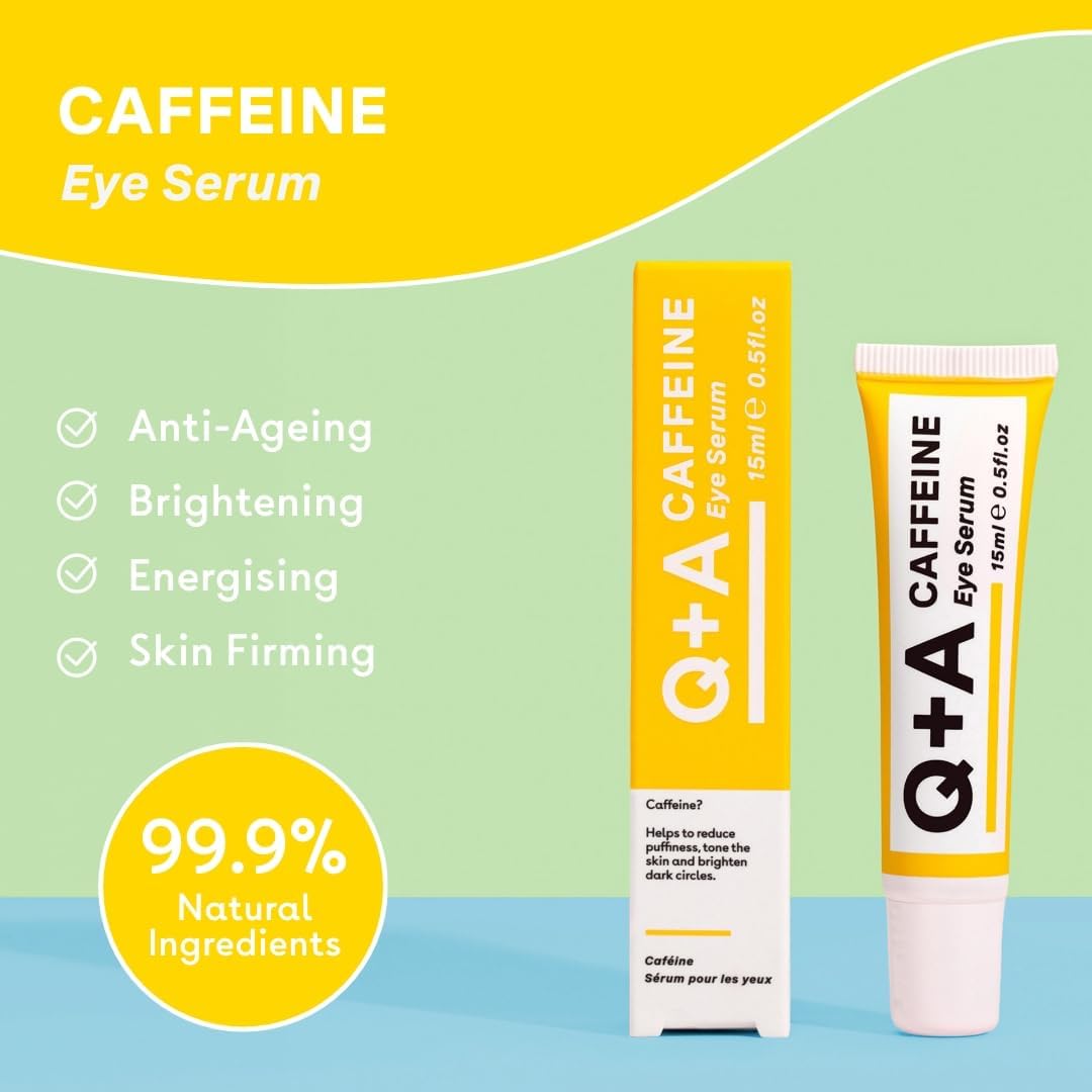 Q+A Caffeine Eye Serum - Infused with Caffeine, Green Tea & Pomegranate - 15ml - Image 3