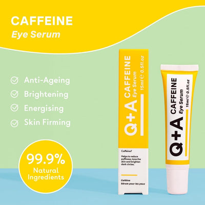 Q+A Caffeine Eye Serum - Infused with Caffeine, Green Tea & Pomegranate - 15ml - Image 3