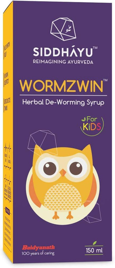 Siddhayu Wormzwin Deworming Syrup for Kids - Herbal Solution, 150ml - Image 2