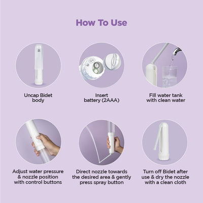 Pee Safe Portable Jet Spray - Compact Toilet Bidet with 140ml Tank - Image 3