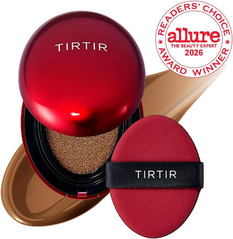 TIRTIR Mask Fit Red Cushion Foundation | Japan's No.1 Choice for Glass skin, Long-Lasting, Lightweight, Buildable Coverage, Semi-Matte (45N Saddle Brown, 18g (Pack of 1)) - Image 2
