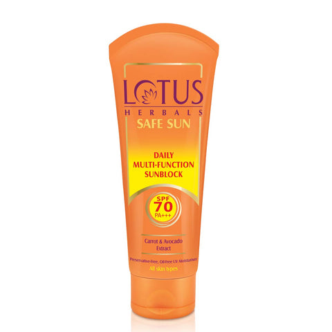 Lotus Herbal Safe Sun Daily Multi-function Sun Block Pa Spf 70 - 60 Gms