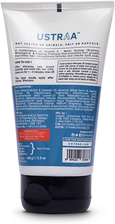Ustraa Hair Conditioner for Men - Vitamin E & Water Hyssop, Daily Use - 100g - Image 2
