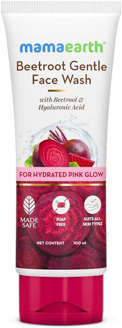 Mamaearth Beetroot Gentle Face Wash&Hyaluronic Acid For Hydrated Pink Glow -100 ml