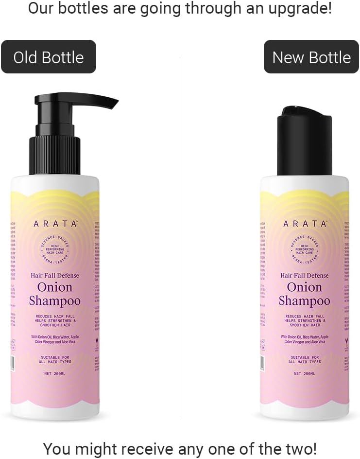 Arata Onion Shampoo - Hair Fall Defense, Natural Ingredients, 200 ml - Image 2