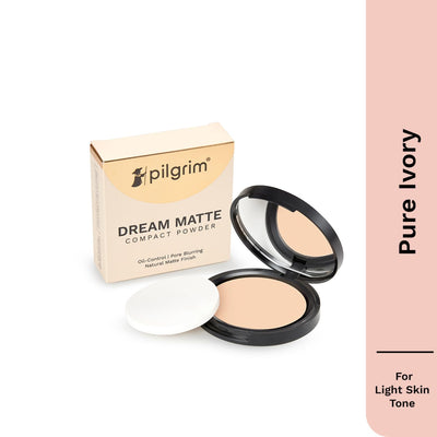 Pilgrim Pure Ivory Matte Compact Powder - Oil Absorbing, Radiant Finish - Image 3