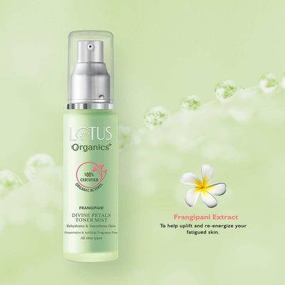 Lotus Organics+ Divine Petals Toner Mist - Face Serum Treatment, 50 ml - Image 2