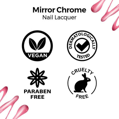 Nykaa Mirror Chrome Nail Lacquer Pink Pinwheel Shade No. 177 - 10 ml - Image 7