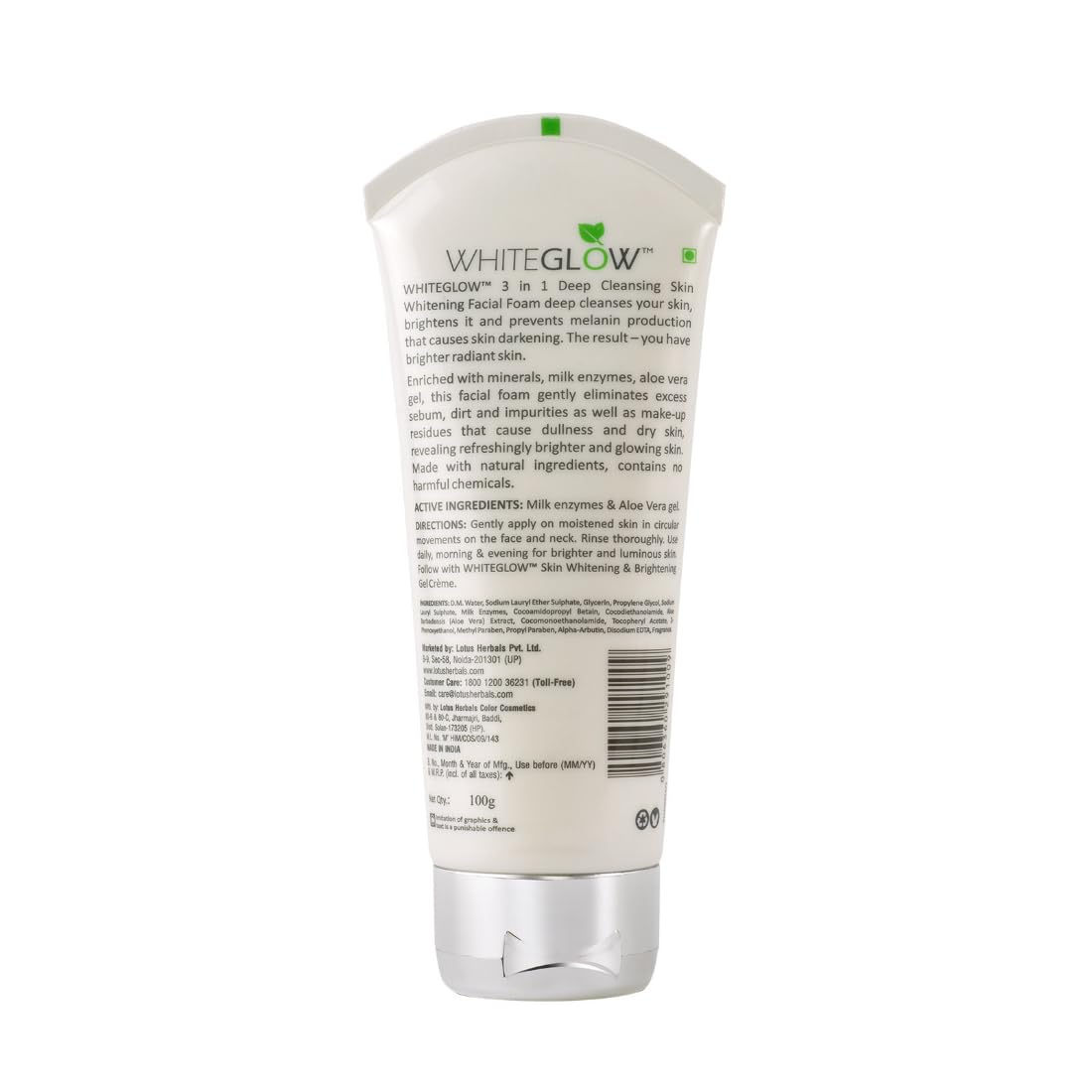 Lotus Herbal Whiteglow 3 In 1 Deep Cleansing Skin Whitening Facial Foam - 100g - Image 7