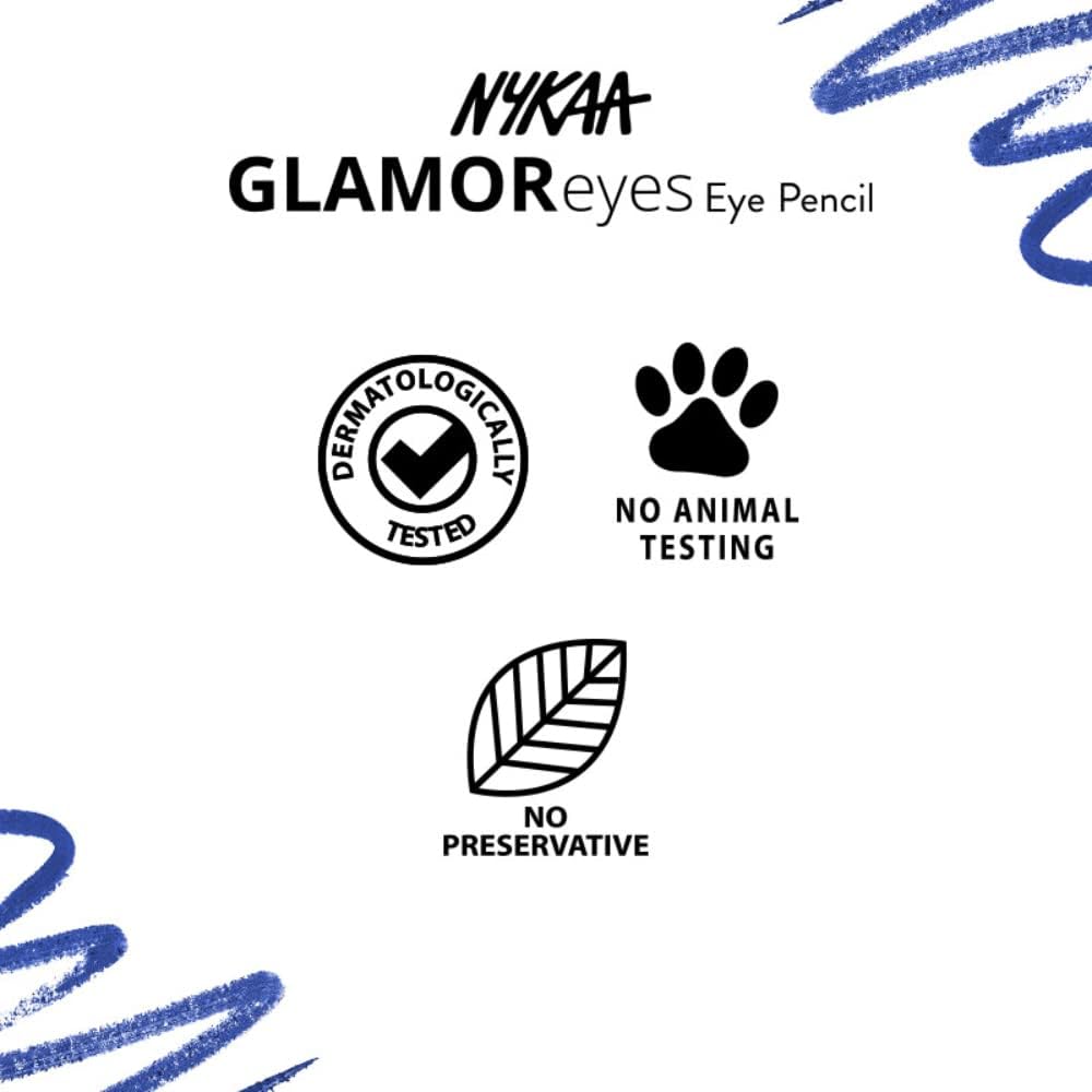 Nykaa Glamoreyes Eye Pencil - Blue Hex 01, Colour Cosmetics - Image 8