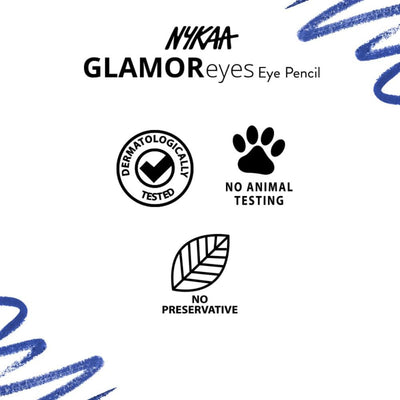 Nykaa Glamoreyes Eye Pencil - Blue Hex 01, Colour Cosmetics - Image 8