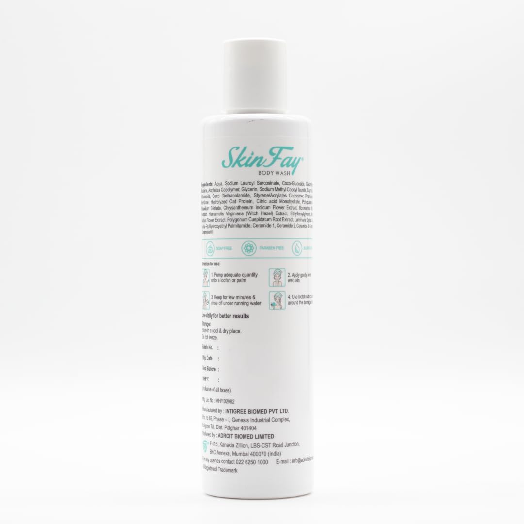 SkinFay Ceramide Bodywash - 5 Ceramide Complex & Phyto Complex - 300ml - Image 2