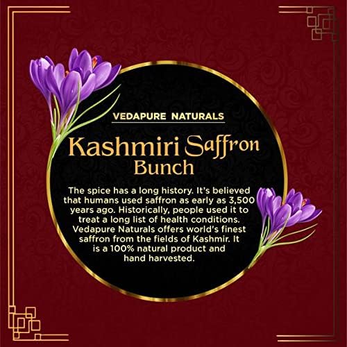 Vedapure A+ Grade Original Kashmiri Saffron with Yellow Threads - 5g Pack of 2 - Image 4