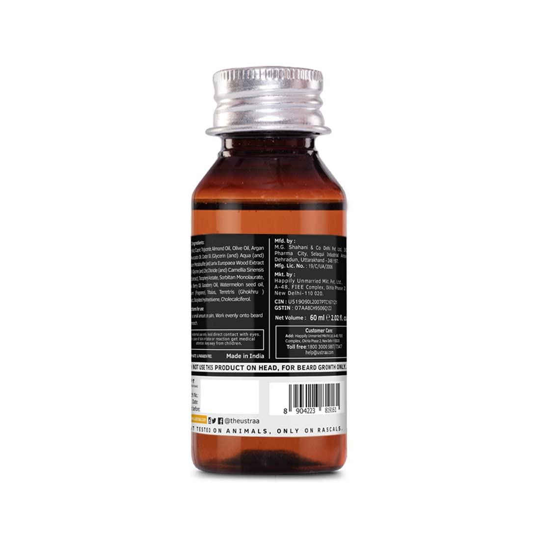 Ustra Beard Growth Oil with REDENSYL - Hair Stimulating Formula, 60ml - Image 4