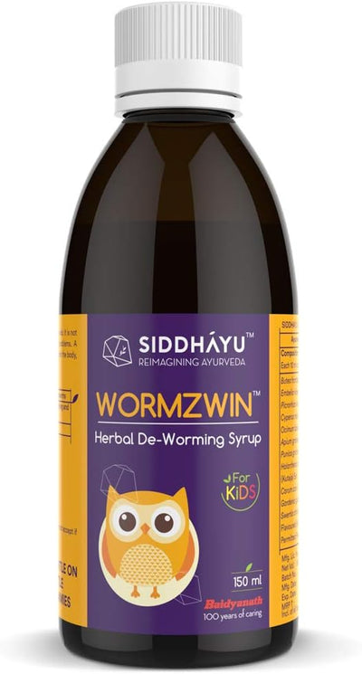 Siddhayu Wormzwin Deworming Syrup for Kids - Herbal Solution, 150ml - Image 3