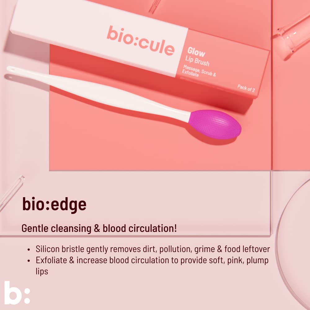 Biocule Glow Lip Brush - Colour Cosmetics, Pack of 2 - Image 3