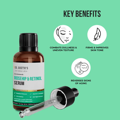 Dr. Sheth's Rosehip & Retinol Face Serum - 30ml - Image 2
