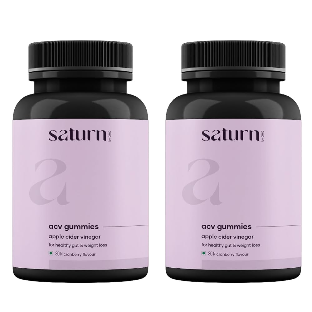 Saturn by GHC Vegan Apple Cider Vinegar Gummies for Women 30 gummies (Pack of 2)