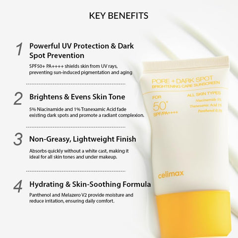 Celimax Pore & Dark Spot Brightening Sunscreen 50Ml