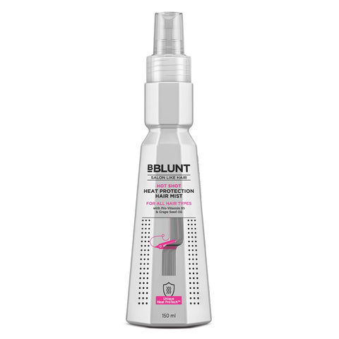 BBLUNT Hot Shot - Heat Protection Hair Mist - 150ml No Sulphate No Paraben No SLS with Grapeseed Oil & Provitamin B5