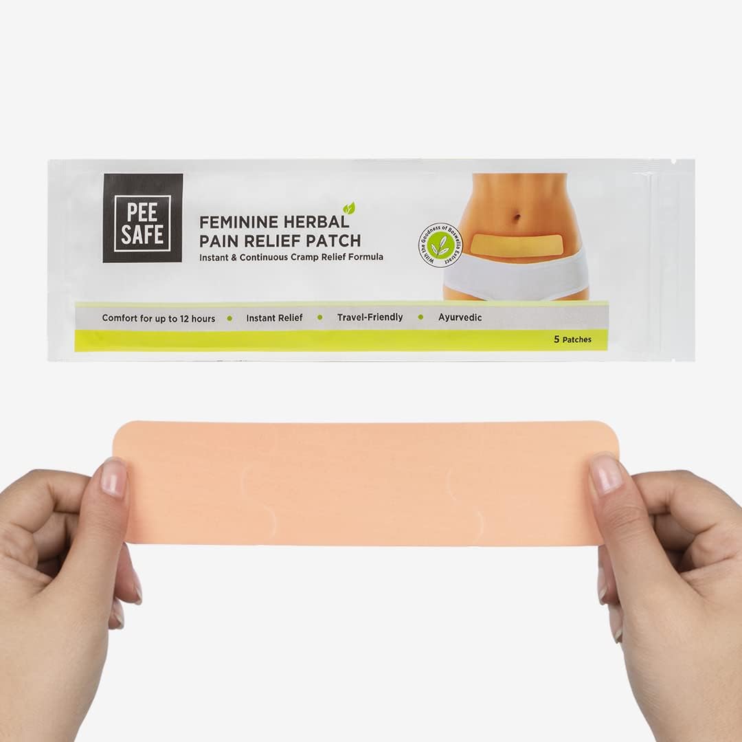 Pee Safe Feminine Herbal Pain Relief Patches - Ayurvedic, No Side Effects - 10 Pack - Image 2