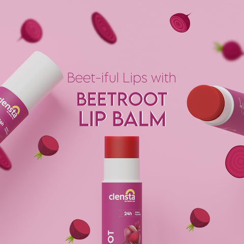 Clensta Beetroot Lip Balm with Hyaluronic Acid SPF 30
