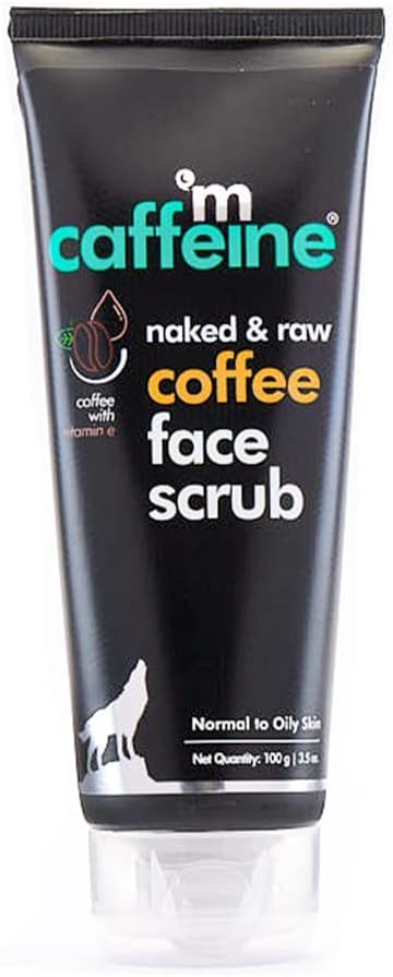 mCaffeine Naked & Raw Coffee Face Scrub - Exfoliator, 100g