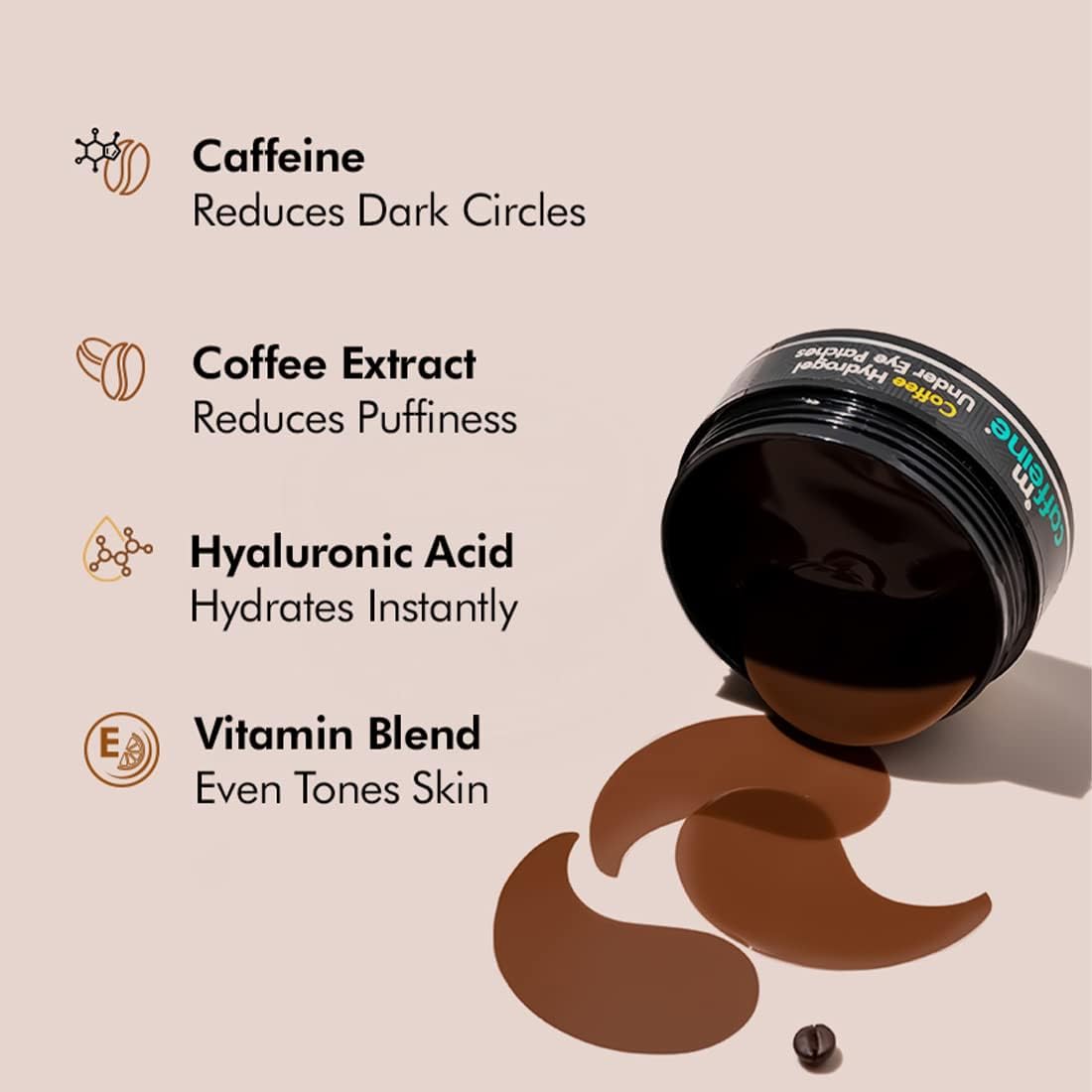 mCaffeine Coffee Hydrogel Under Eye Patches - 90g Treatment - Image 5