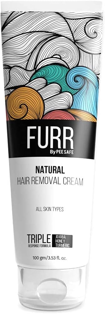Pee Safe FURR Natural Hair Removal Cream with Vitamin E, 100g - Image 2