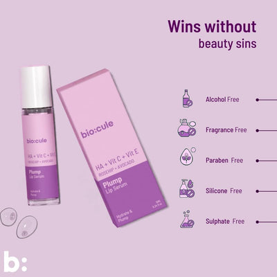 Biocule Plump Lip Serum with HA, Vitamin C & E - 10ml - Image 5