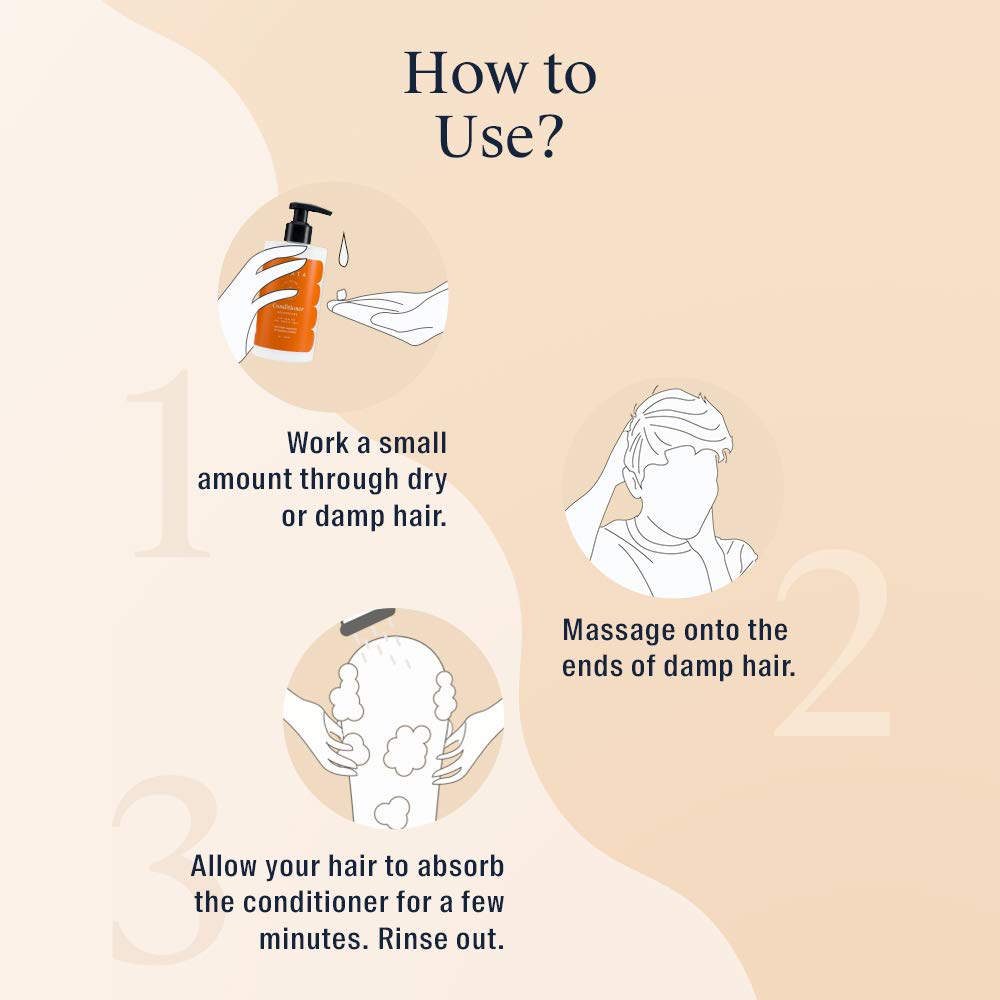 Arata Natural Nourishing Hair Conditioner, Orange - 300 ml - Image 5