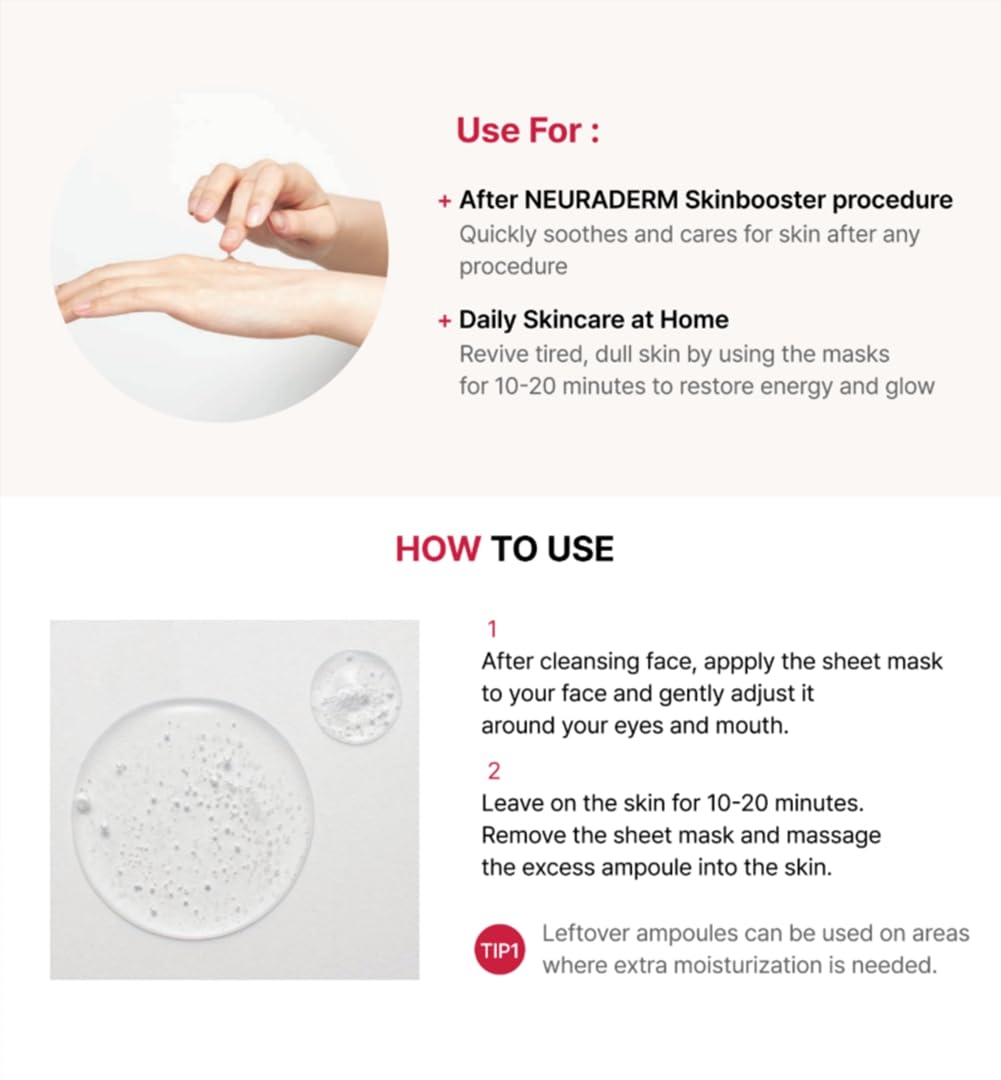 Neuraderm Deep Calming Facial Sheet Mask - Pack of 5 - Image 4