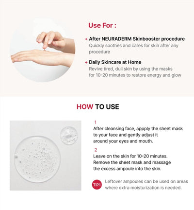 Neuraderm Deep Calming Facial Sheet Mask - Pack of 5 - Image 4