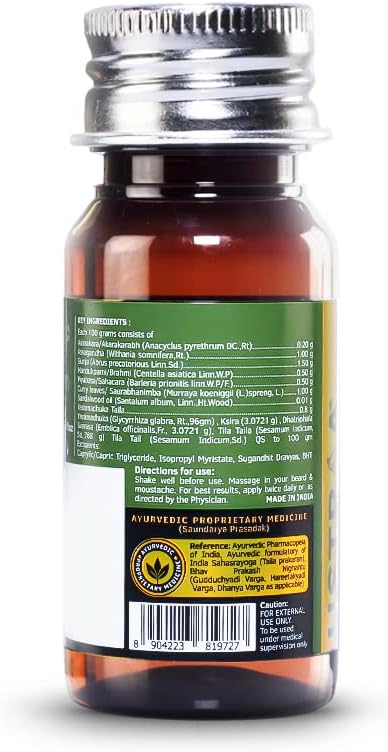 Ustra Ayurvedic Beard Oil with Yastimadhuka Taila - 35 ml - Image 6