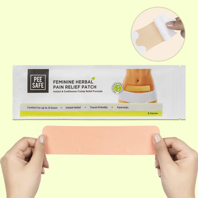 Pee Safe Feminine Herbal Pain Relief Patches - Ayurvedic, No Side Effects - 10 Pack - Image 3