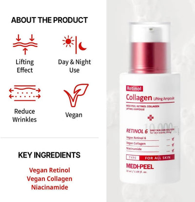 MEDI-PEEL Retinol Collagen Lifting Facial Ampoule - 50 ml - Image 3