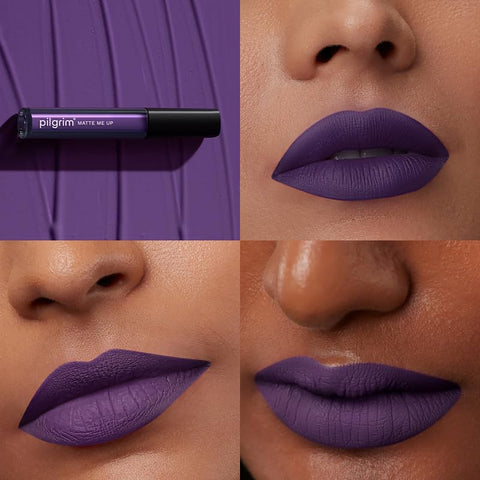 Pilgrim Liquid Matte Lipstick  Purple Lust Lipstick for Women Transferproof, Long Lasting & Non Drying 3gms