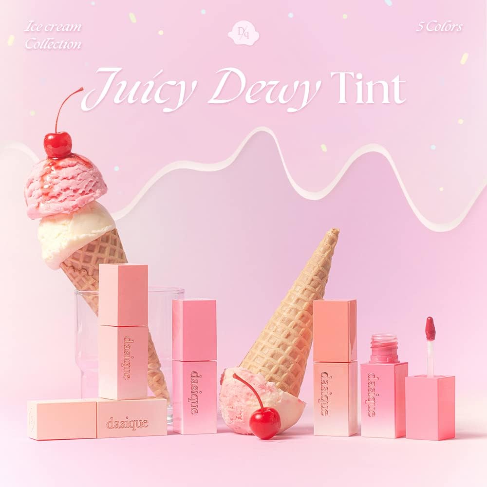 Dasique Juicy Dewy Tint #09 Peach Pudding - Creamy Pink Coral Lip Tint, 5g - Image 2