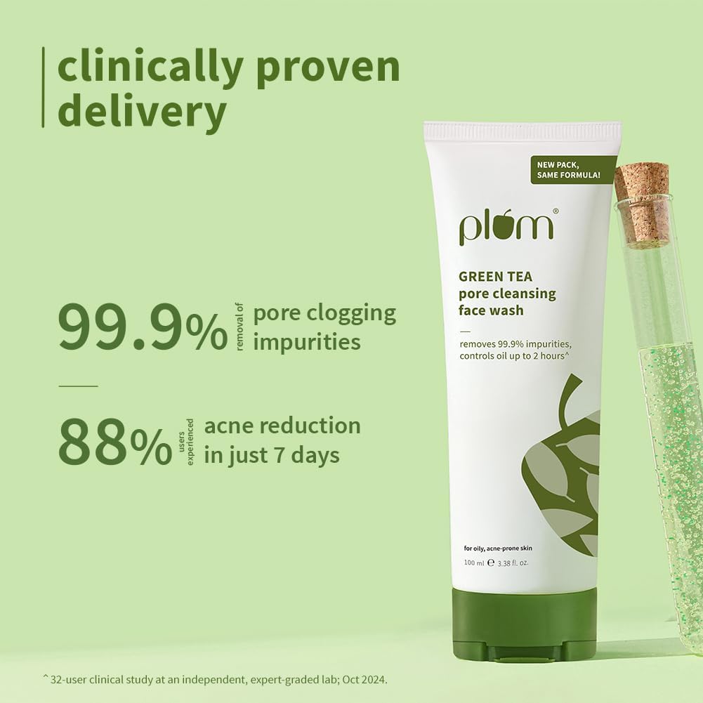 Plum Green Tea Pore Cleansing Face Wash - 100ml - Image 5