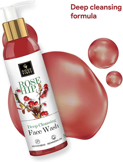 Good Vibes Rosehip Deep Cleansing Face Wash - 120 ml - Image 5